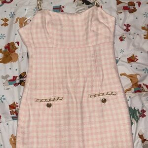 Guess by Marciano Pink Plaid Midi Dress